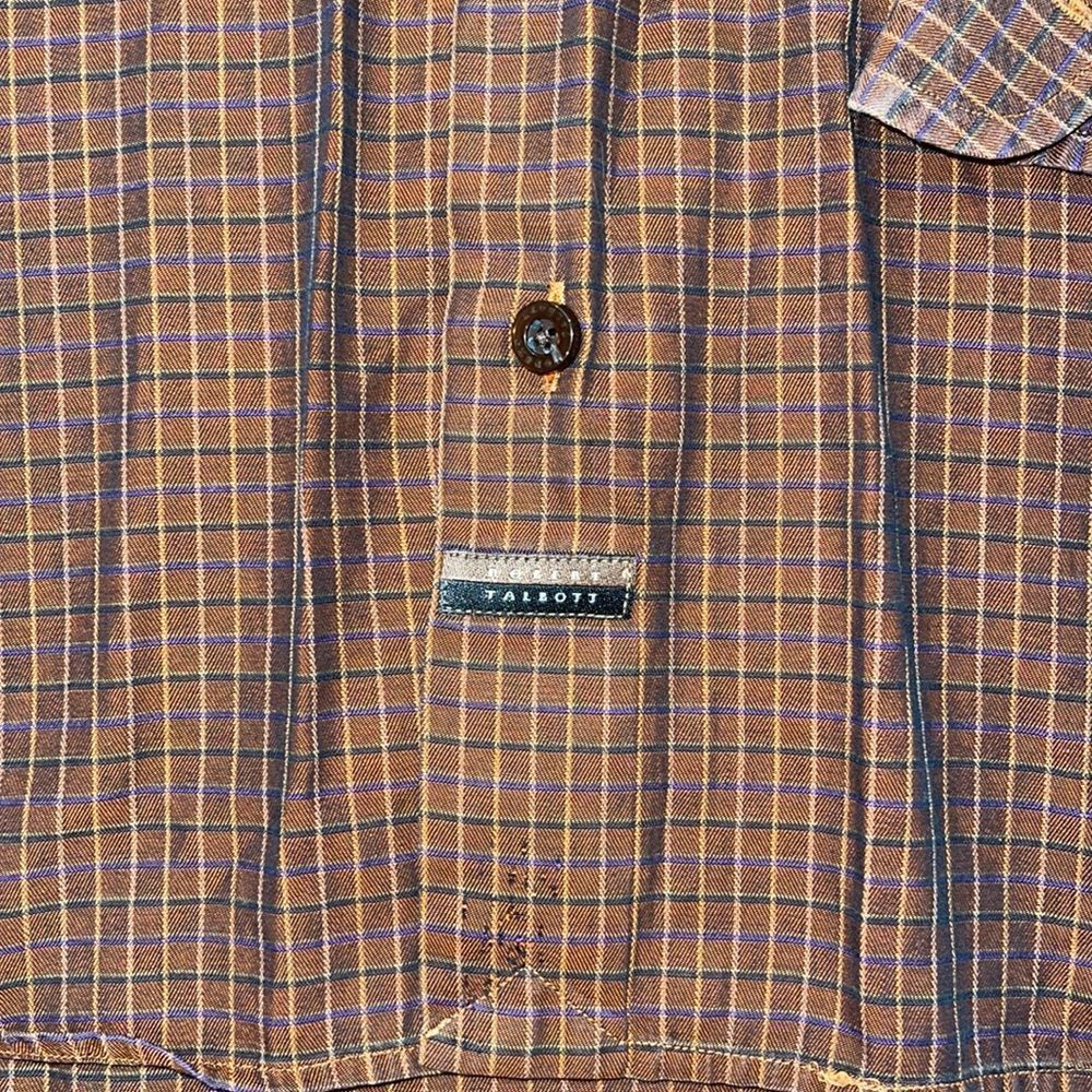 Robert Talbott Burnt Orange Plaid Button Down Shi… - image 4